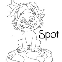 Desenho de Spot sorrindo para colorir