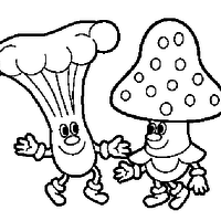 Desenho de Tipos de cogumelo para colorir