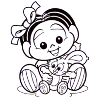 Desenho de Monica baby e Sansão para colorir