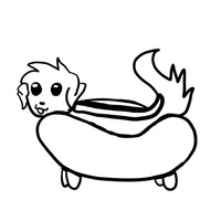 Desenho de Cachorro-quente engraçado para colorir