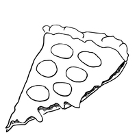 Desenho de Pedaço de pizza para colorir