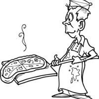 Desenho de Pizzaiolo para colorir