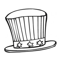Desenho de Chapéu americano para colorir