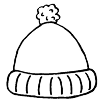 Desenho de gorro de inverno para colorir