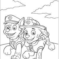 Desenho de Chase e Marshall para colorir