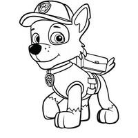 Desenho de Chase pronto para ajudar pessoas para colorir