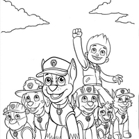 Desenho de Personagens da Patrulha Canina para colorir