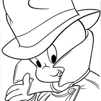 Desenho de Gasparzinho detetive para colorir