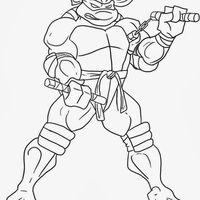Desenho de Michelangelo para colorir