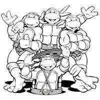 Desenho de Personagens das Tartarugas Ninja para colorir