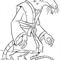 Desenho de Rato Splinter para colorir