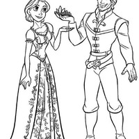 Desenho de Coroa da Rapunzel para colorir