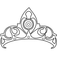 Desenho de Coroa de princesa para colorir