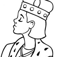 Desenho de Príncipe coroado para colorir