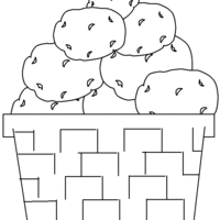 Desenho de Cesta de batatas para colorir