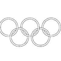 Desenho de Aros dos Jogos Olímpicos para colorir
