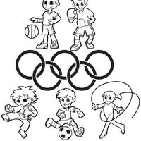 Desenho de Jogos Olímpicos para crianças para colorir