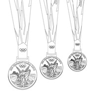 Desenho de Medalhas para colorir