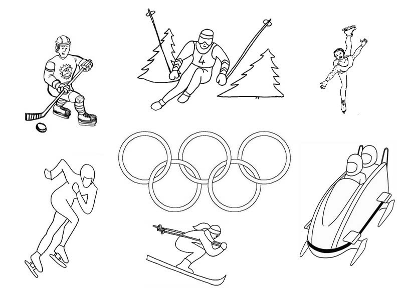 Desenhos de Esportes olímpicos. Diversos para colorir, jogos de