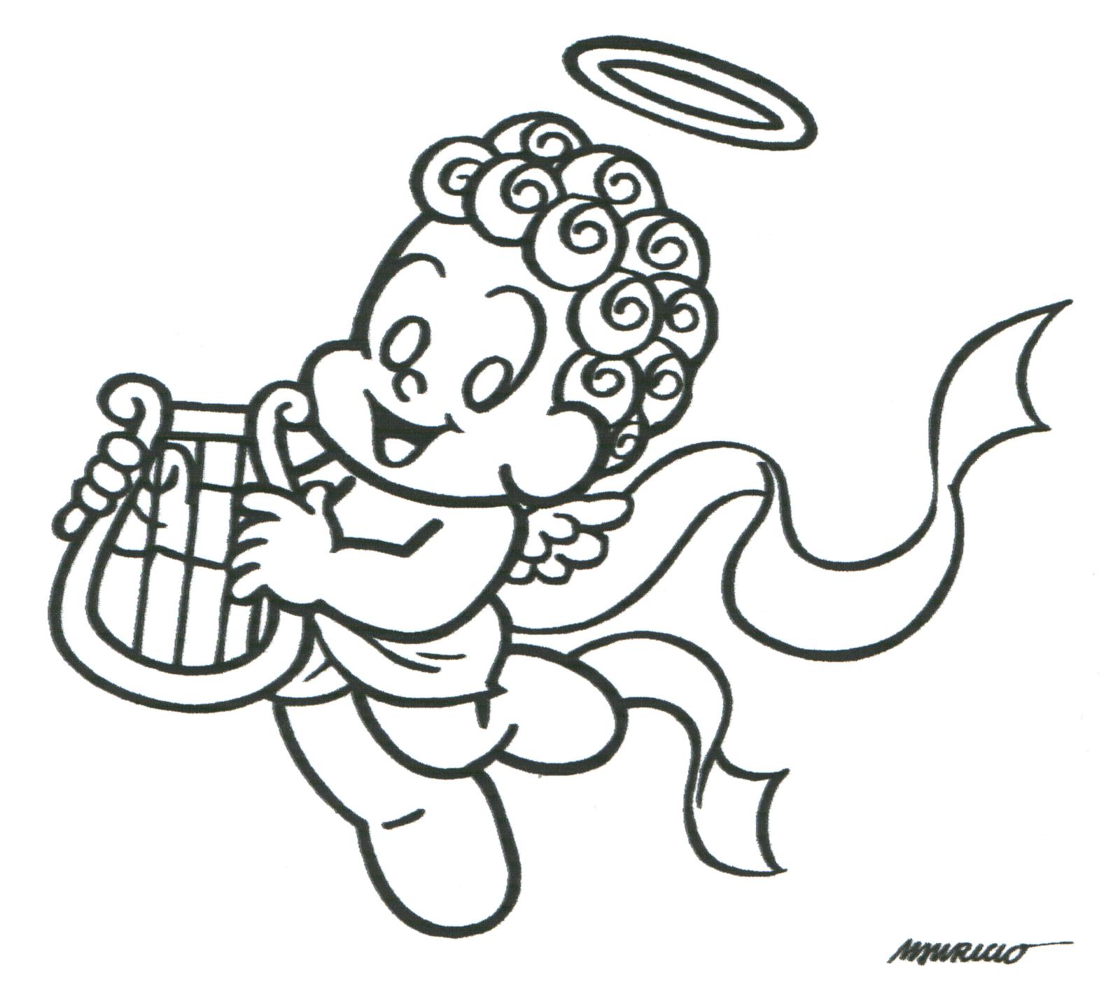 Anjinho tocando a arpa