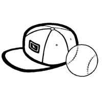 Desenho de Boné de basebol para colorir