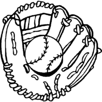 Desenho de Luva de basebol para colorir