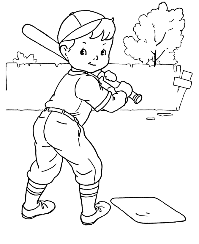 Menininho jogando basebol