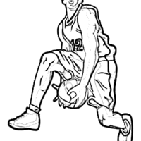 Desenho de Jogador da NBA para colorir