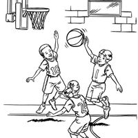 Desenho de Jogadores de basquete para colorir
