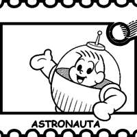 Desenho de Astronauta para colorir