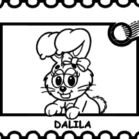 Desenho de Dalila para colorir