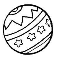 Desenho de Bola de Natal com estrela para colorir