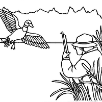 Desenho de Caçador de pássaros para colorir