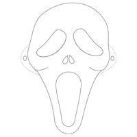 Desenho de Máscara da morte para colorir