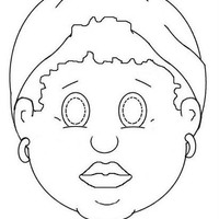 Desenho de Máscara da Tia Nastácia para colorir