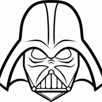 Desenho de Máscara de Darth Vader para colorir