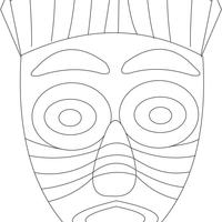 Desenho de Máscara de índio para colorir