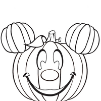Desenho de Máscara de Mickey no Halloween para colorir
