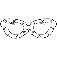 Desenho de Máscara de óculos para colorir