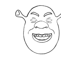 Desenho de Máscara do Shrek para colorir