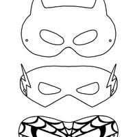 Desenho de Máscaras de super-heróis para colorir