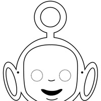 Desenho de Máscara do Teletubbies para colorir