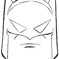 Desenho de Máscara do Batman para colorir