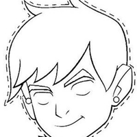 Desenho de Máscara do Ben 10 para colorir