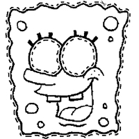 Desenho de Máscara do Bob Esponja para colorir