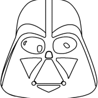 Desenho de Máscara do Darth Vader para colorir