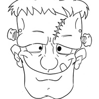 Desenho de Máscara do Frankenstein para colorir