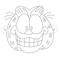 Desenho de Máscara do Garfield para colorir