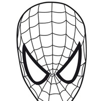 Desenho de Máscara do Homem Aranha para colorir