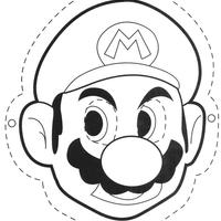 Desenho de Máscara do Mario Bros para colorir
